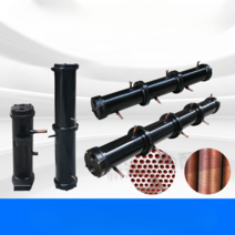 열교환기 쉘앤튜브 수냉식 콘덴서 에어컨 제조 공조, 20+20 HP 듀얼 시스템 콘덴서