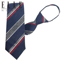 [ELLE HOMME] 엘르옴므 실크 지퍼/자동 넥타이-퍼스트 네이비 7.5cm