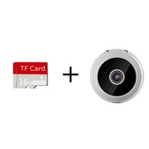 CCTV hd1080pip카메라무선a9 미니 모션 감지캠코더 야간 버전 음성 녹음기 실내감시cctv, 흰색과 16GB 카드