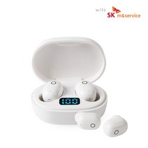 액센 SK120 조약돌 TWS 무선 블루투스 이어폰 화이트