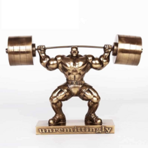 헬스장 장식품 역도 피규어 보디빌딩 체육관 소품-A, 레진 화이트 고 올 아웃 헤라클레스