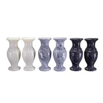 묘지화병 돌화병 석재 꽃병 절 위문 기일 장례 납골당, 흰색 대리석/ 원형 향로 16.5 cm