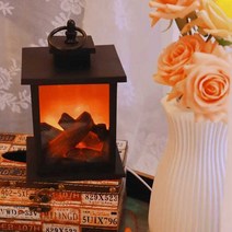 할로윈 캠핑 소품 텐트 꾸미기 용품 데스크탑 벽난로, 소형휴대용모델배터리장착