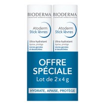 BIODERMA Atoderm sticks levres 4g DUO, 2개, 무향