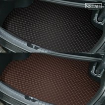 기아 K8 인스톨 프리미엄 트렁크매트, 트렁크바닥, 브라운+브라운(실)