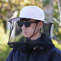 낚시 농사용 방충 벌망 벌초 양봉 모자, 사파리카키