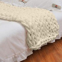 겨울담요 대형 왕뜨개 담요 자이언트얀 이불 블랭킷 점보얀 빅얀 블랑캣 셔닐 청키 니트 위빙 매트 던지기 의자 장식 따뜻한 원사 니트 홈 장식 사진