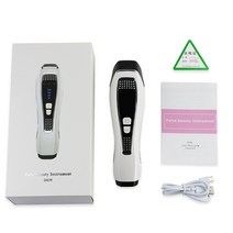 5-IN-1 펄스 뷰티 악기 페이셜 마사지 LED 라이트 테라피 Electroporation 스킨 레 쥬 베 네이션 마이크로, 02 White With Box