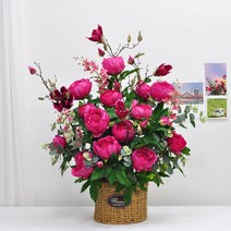 뷰티작약 조화 꽃바구니 교회 성전 법당 절 꽃꽂이 인테리어 장식