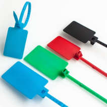 대형 케이블 타이 네임택 마크타이 네임타이 마킹 이름표 컬러 밴드 홀더, 화이트