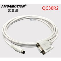 직렬 케이블 qc30r2 미쓰비시 q 시리즈 plc 프로그래밍 데이터 케이블 db9 9pin 암 라운드 db 8 핀에 적합, qc30r2 화이트, 5m, 01 QC30R2 WHITE_01 5m