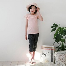 쿠키하우스 헤네스 골지 티셔츠 페일피치