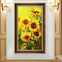 메이리앤 보석십자수 해바라기 세로형 DIY 세트, 1개, 55x90