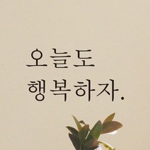 모노먼트 한글 감성 레터링 스티커 - 오늘도 행복하자, 검정