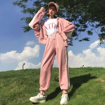 SF시즌맞이 제이스 루즈핏 트레이닝 세트 크롭 스타일 예쁜 집업 세트
