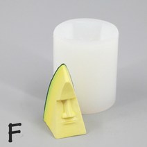 모아이 석상 조각상 오브제 돌 하르방 모 이스터 섬 과일 베이킹 기구 실리콘 몰드 푸딩, f