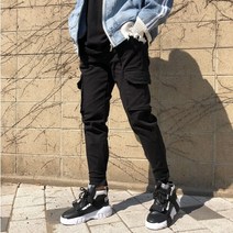 조거팬츠 밑단 벨크로 카고 조거 - 4color