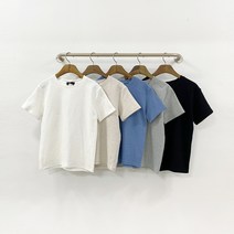 피치기모 부들부들 베이직 레이어드 이너 기본 무지티 반팔티