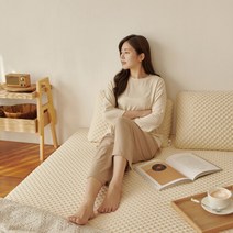 스너그홈 천연라텍스 매트리스 토퍼 슈퍼싱글 베이지 5cm