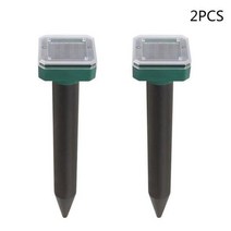 두더지퇴치기 두더지잡기 두더지제거 2/4Pcs 두더지 쥐 구충제 태양 초음파 Repeller 박쥐 정원 해충 억제, 01 2PCS Square