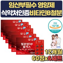 식약처인증 대용량 철분 엽산 임신준비 산전 12개월 출산선물 임신준비 수유뷰 출산부 헴철 비헴철 생성 태아 유지 대사 글루콘산 아내 와이프 준비 보조제 산모 초기 영양제