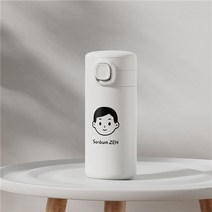Zowoki 스테인리스강 보온컵 비주얼 학생 물컵 어린이 학생 물병 커플 맞춤형 보온병 남자 여자 귀여운 물컵, 280ml, 4