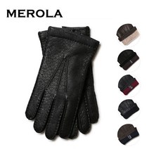 메로라 장갑 장갑 가죽 페커리 신입고 캐시미어 100% 라이닝 Merola Gloves 핸드메이드 이탈리아제 남성 캐시미어 선물 선물 []