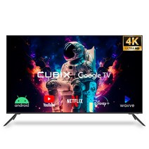 큐빅스 4K UHD LED 스마트 TV 127cm(50인치) 구글 안드로이드 HDR 블루투스 WIFI 넷플릭스 유튜브