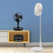 무선선풍기 휴대용 충전용 소형 야외 5단 접이식 개인용 미니선풍기 usb 충전식 선풍기, 블랙