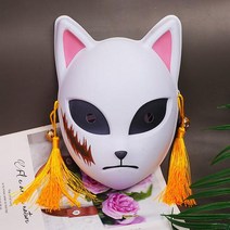 가면 할로윈 마스크 반 얼굴 여우 반딧불 숲 일본식 맨드릴 팬텀 재미 골동품 댄스 여성, 여우종 - 반딧불이 숲