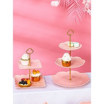 루이드롱 파티용 케이크돔 2단 3단 디저트트레이 촬영용 플레이딩 접시 세트 12종 세트, 10개세트