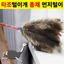 타조털먼지털이 총채 타조 깃털 먼지 신발 털이개 집먼지제거 50cm, 1개