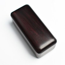 직인도장 결재도장 도장케이스 휴대용 서예 나무 회사 법인 인감 상자, D (8.3 x 2.5 x 2.5cm)