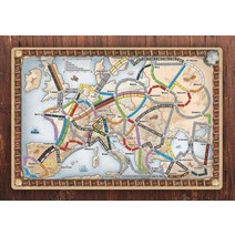 티켓 투 라이드 보드게임 패드 Ticket to Ride 보드게임 매트, 티켓 투 라이드 유럽 80X56