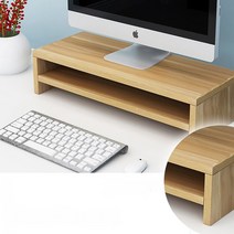 원목 DIY 모니터 받침대 PC 노트북 아이맥 거치대 500x200mm 선반 데스크 정리, 원목모니터받침대_2단