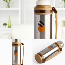 2.5L 마일드 스텐 진공 보온병(브라운) 01902 국보관용기 업소용보온국통 큰물통