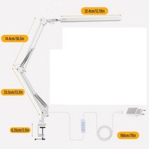 공부조명 제도용 독서 책상 램프 접이식 클램프 사무실 독서실 led 스텐드, 영국 플러그, 02.화이트쉘-1헤드