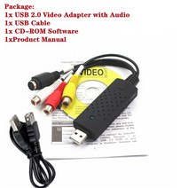 비디오테이프usb변환 화질개선 초고화질 usb2.0 vhs to dvd 변환기 아날로그 비디오를 디지털 형식으로 변환 오디오 비디오 dvd vhs 기록 캡처 카드 품질 pc, 협력사, 검은 색, 1.Black, 0 Black