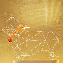잇츠온 강아지 3D LED 무드등, 웰시코기 대