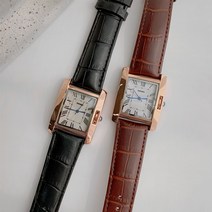 금춘이네 Rona classical wristwatch 빈티지 가죽 시계 엔틱 스퀘어 손목시계