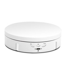 영상촬영 스튜디오 대여10KG 360 도 전기 회전 턴테이블 디스플레이 스탠드 보석 및 시계 용 배터리 포함, 04 white matte