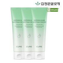 김정문알로에 큐어 마일드 알로에 폼 클렌져 120ml 3개, 단품