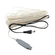 화이트 동파 방지 열선 3M 히팅코일 정온전선 수도관 발열 배관 릴선 케이블 온도조절기 실리콘