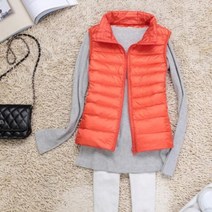 골프패딩조끼 여성 스포츠 퀄팅 골프웨어 겨울 경량패딩베스트 오리 다운 코트 초 슬림 짧은 재킷 봄 양복