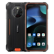 핸드폰 싸게 사는 법 blackview bv8800 러기드 스마트폰 8gb 128gb helio g96 휴대 전화 90hz 디스플레이 휴대 전화 8380mah 50mp 카메라, 스마트워치 r5 추가, 주황색