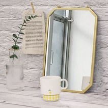 골드 체인 걸이 사각 벽거울 고급 인테리어 거울 8각, 상세페이지 참조