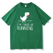 아두이노 Frontend 프로그래머 셔츠 Chrome Dino Geek 해커 코더 선물 웹 개발자 Tshirt Mens Cotton Tee I, 04 Dark Green_05 XXL