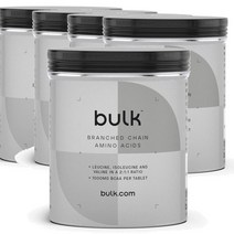 영국 벌크서플먼트 Bulk BCAA 분지쇄 아미노산 BCAA 1000mg 100정, 5팩