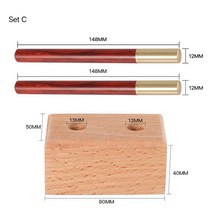 DIY 레이저 조각 재료 원목 펜 홀더 및 마킹 기계 디자인용 미술 공예 장식품, 07 Set C