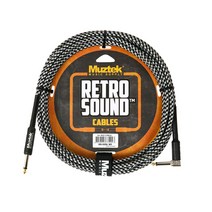 (케이블) Muztek RETRO SOUND Cable 5m Angle Black/Silver (RS-500L BS) /PLUG 1자 ㄱ자/ 레트로 사운드 악기케이블 잭선, 단품